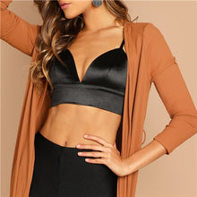 Load image into Gallery viewer, Black Deep V Neck Bra