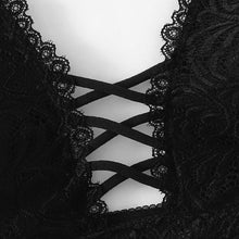 Load image into Gallery viewer, Black Strappy Lace Bralette Women Bra