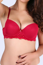 Load image into Gallery viewer, Laced Padded Patterned Bra